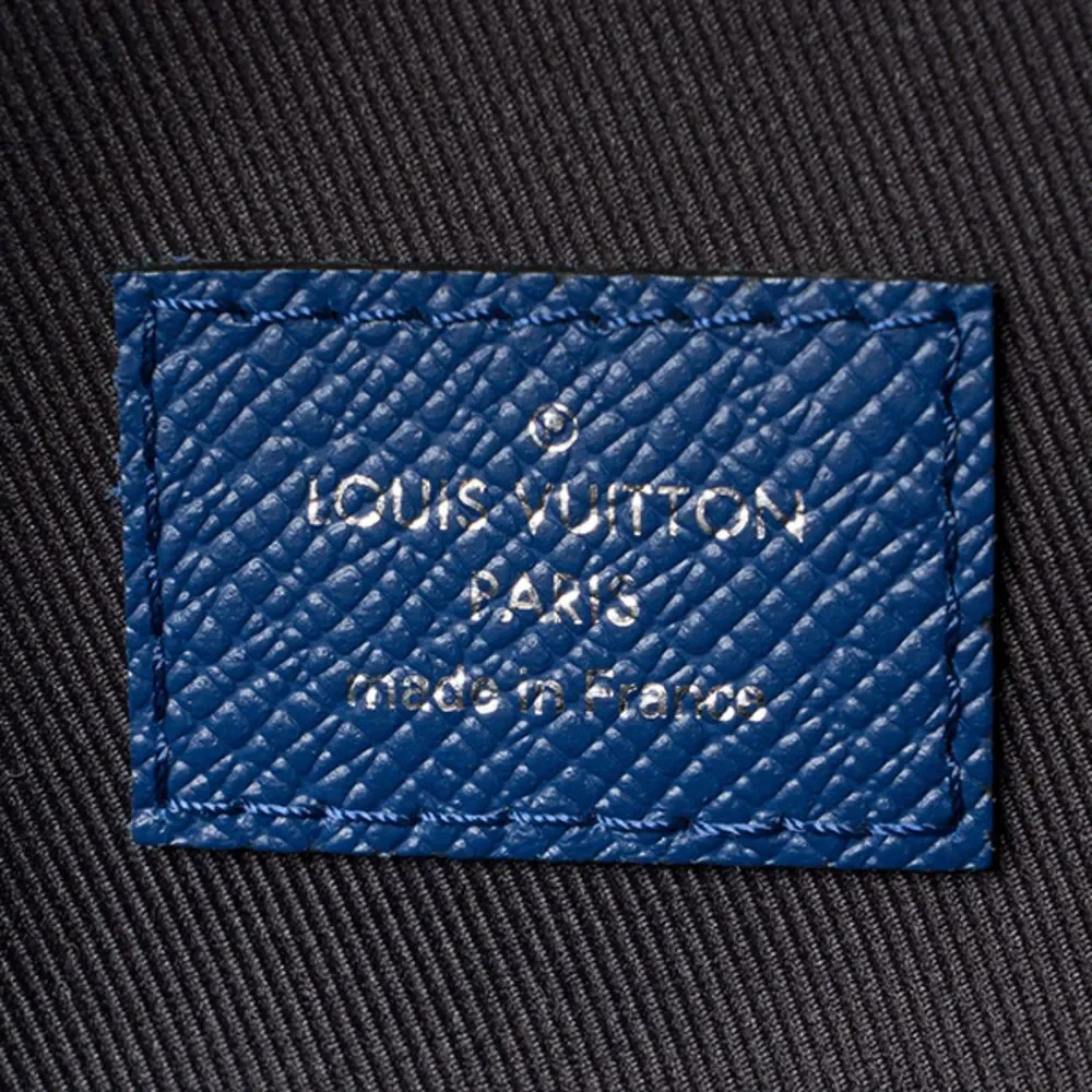 Louis Vuitton Rucksack Blue Leather Monogram Canvas